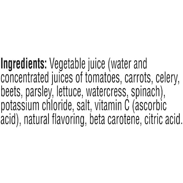 V8 Original Low Sodium 100% Vegetable Juice 5.5 Oz. Can, PK48